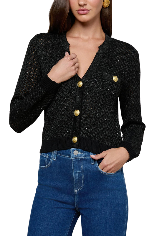 Blanca Sequin Cardigan-L'AGENCE-Boyds Philadelphia