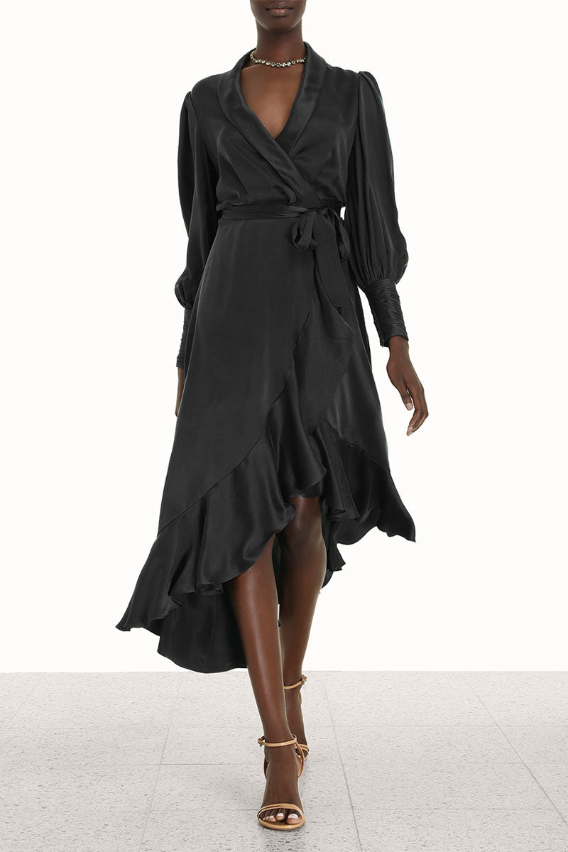 Silk Wrap Midi Dress-ZIMMERMANN-Boyds Philadelphia
