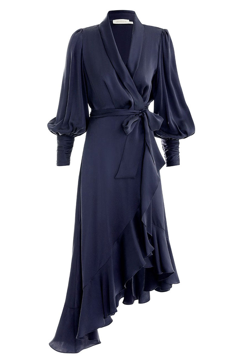 Silk Wrap Midi Dress-ZIMMERMANN-Boyds Philadelphia