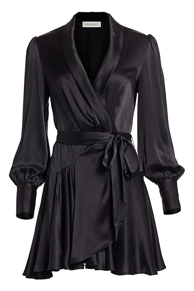 Silk Wrap Mini Dress-ZIMMERMANN-Boyds Philadelphia