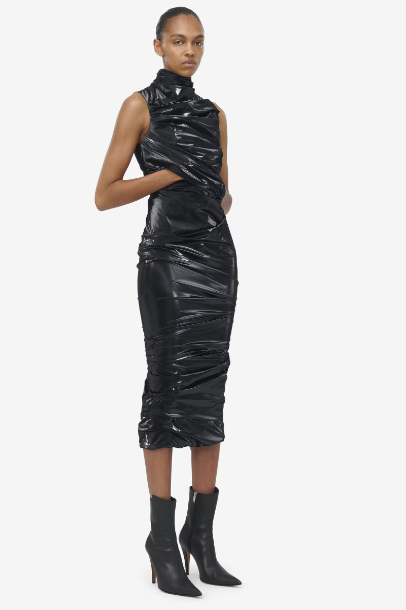 Laminated Jersey Dress-Alexander McQueen-Boyds Philadelphia