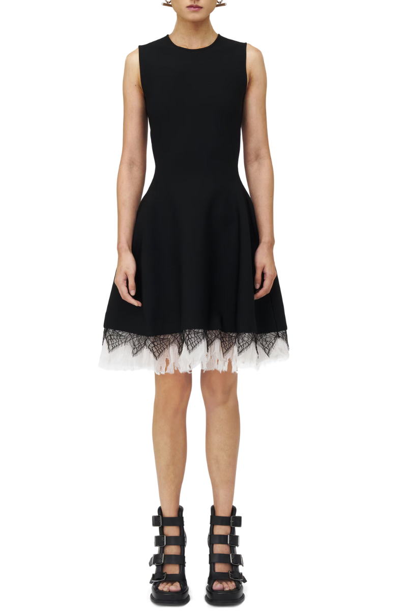 Cobweb Lace Knit Dress-Alexander McQueen-Boyds Philadelphia
