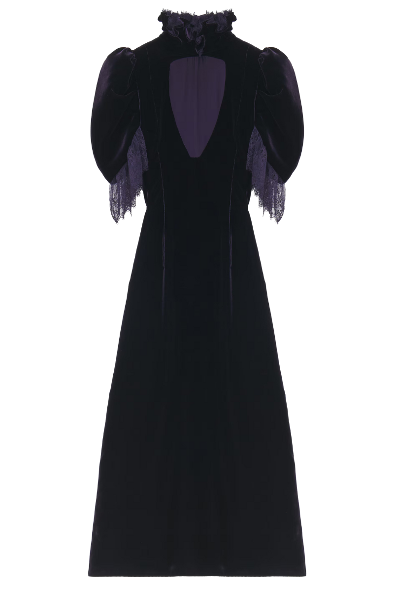 Fluid Velvet Evening Dress-Alexander McQueen-Boyds Philadelphia