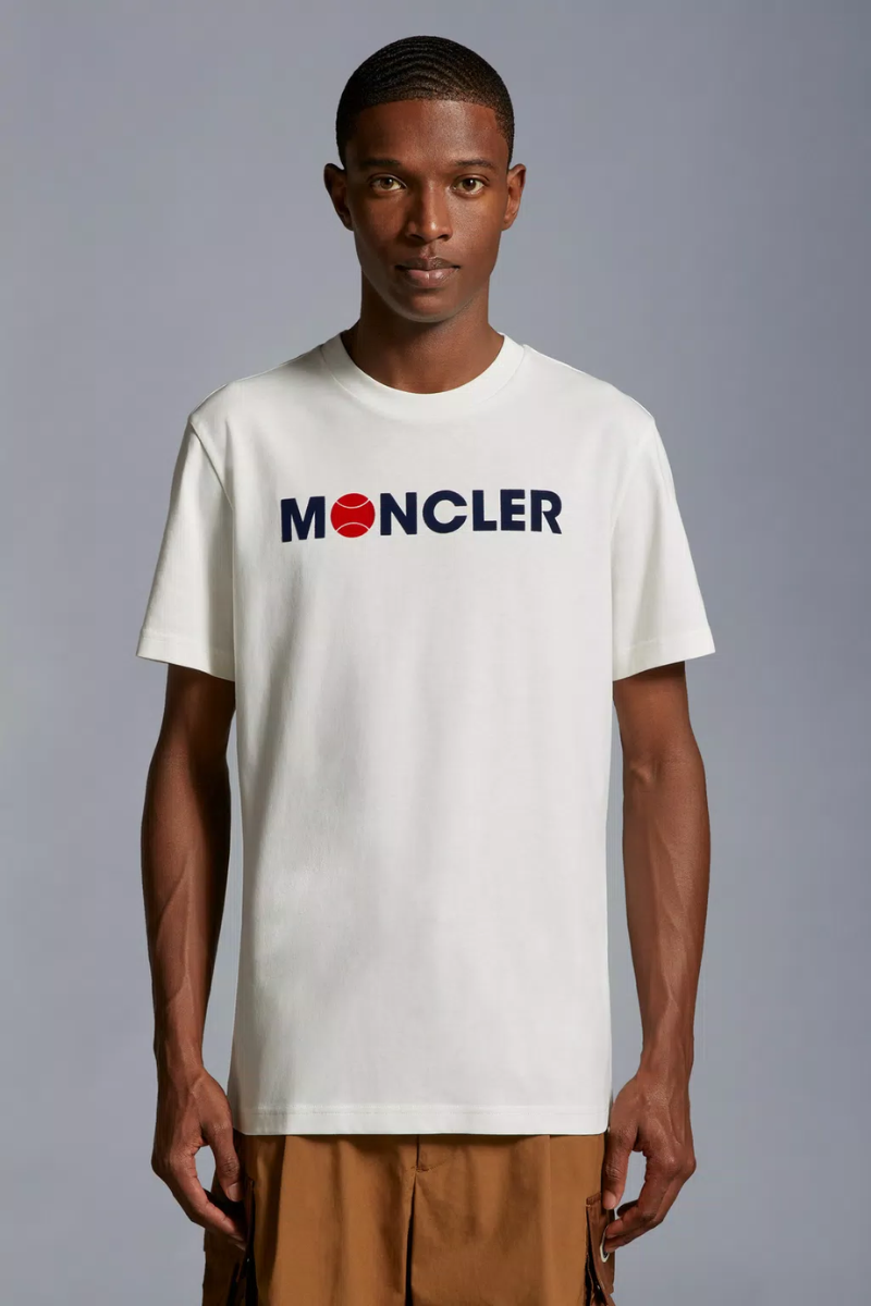 Flocked Logo T-Shirt-Moncler-Boyds Philadelphia