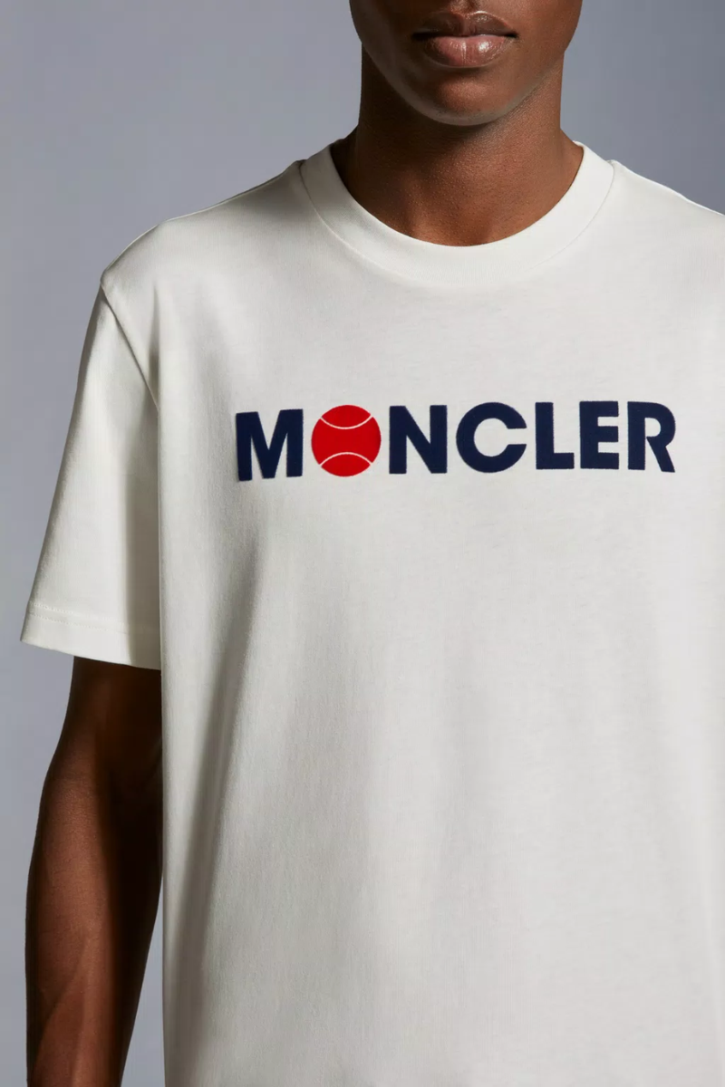 Flocked Logo T-Shirt-Moncler-Boyds Philadelphia