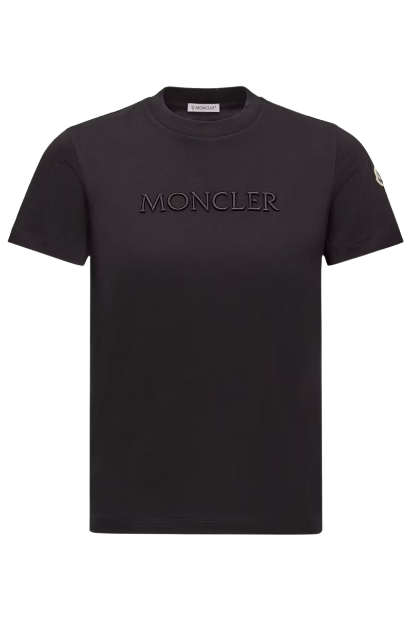 Embroidered Tonal Logo T-Shirt-Moncler-Boyds Philadelphia