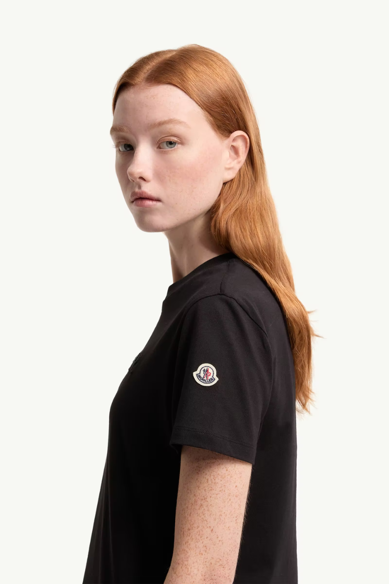 Embroidered Tonal Logo T-Shirt-Moncler-Boyds Philadelphia