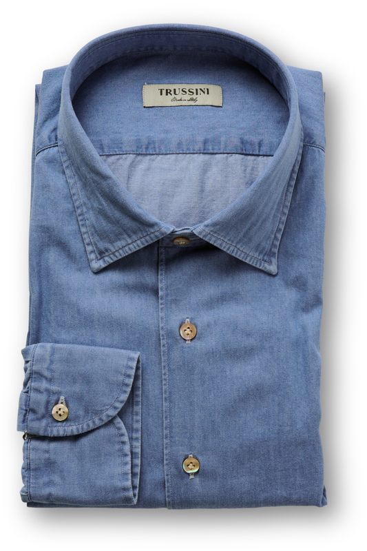 Denim Sport Shirt-Trussini-Boyds Philadelphia