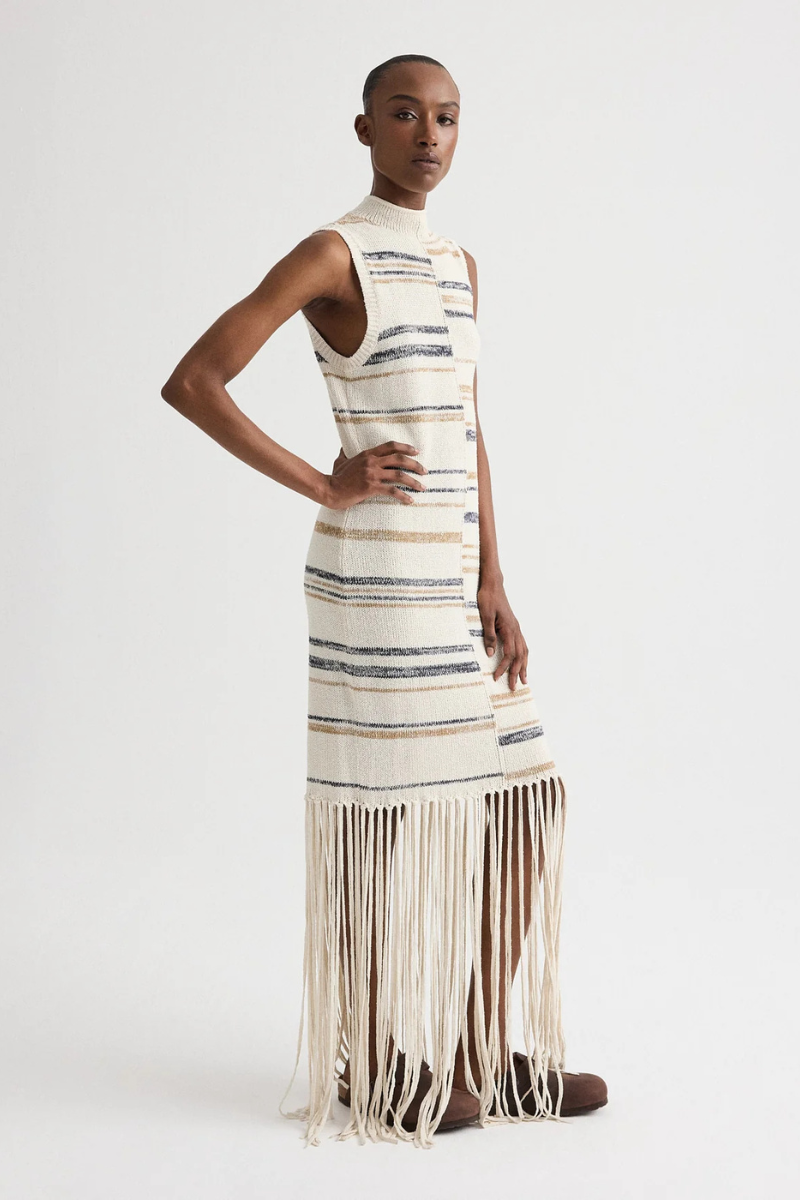 Fringe Sleeveless Dress-TWP-Boyds Philadelphia