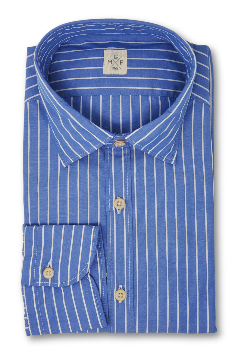Blue Stripe Shirt-GMF 965-Boyds Philadelphia