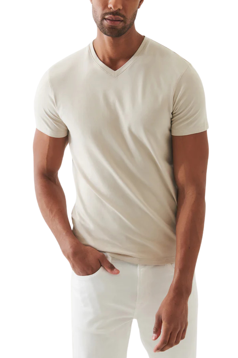Pima Cotton Stretch V-Neck-Patrick Assaraf-Boyds Philadelphia