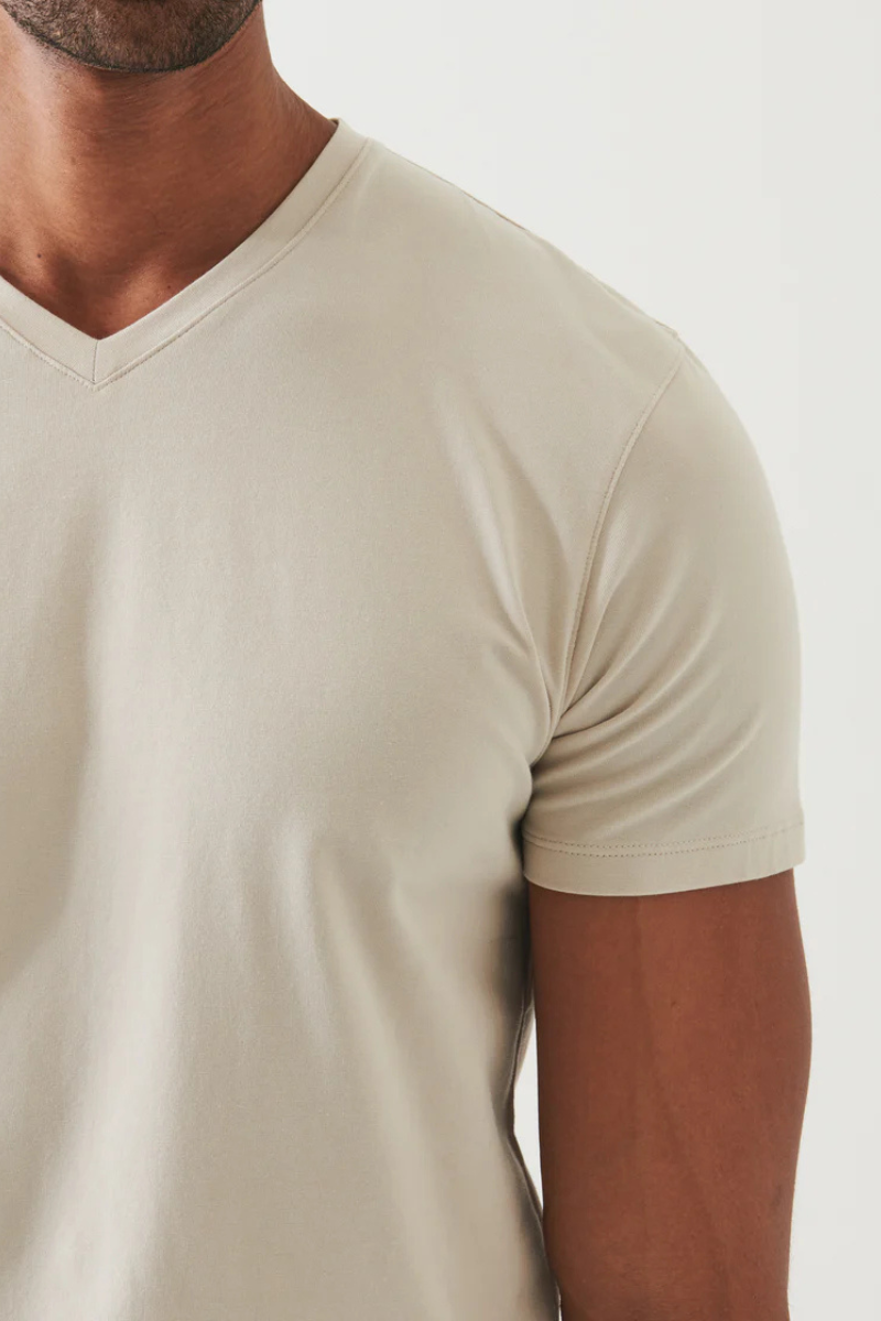 Pima Cotton Stretch V-Neck-Patrick Assaraf-Boyds Philadelphia