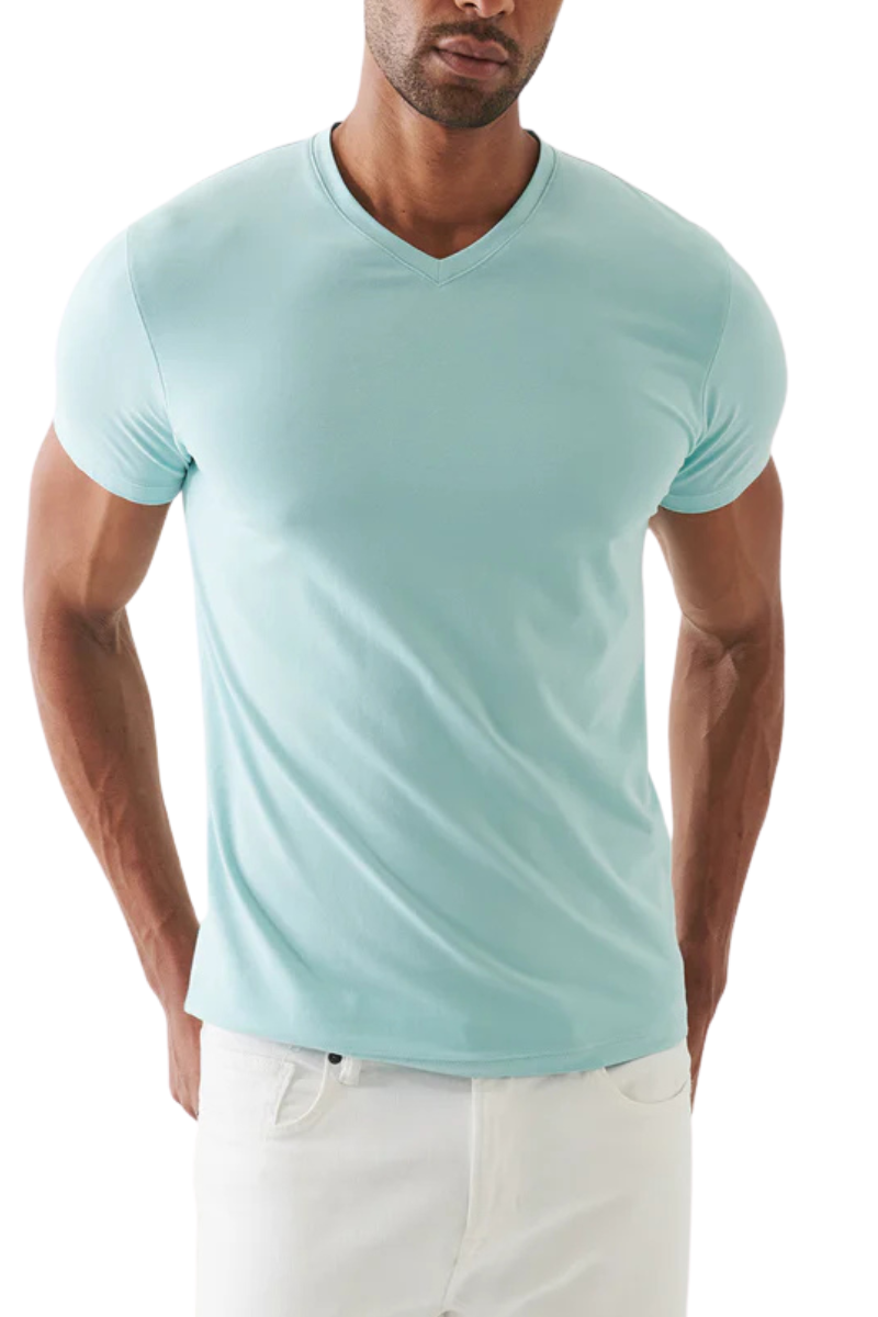 Pima Cotton Stretch V-Neck-Patrick Assaraf-Boyds Philadelphia