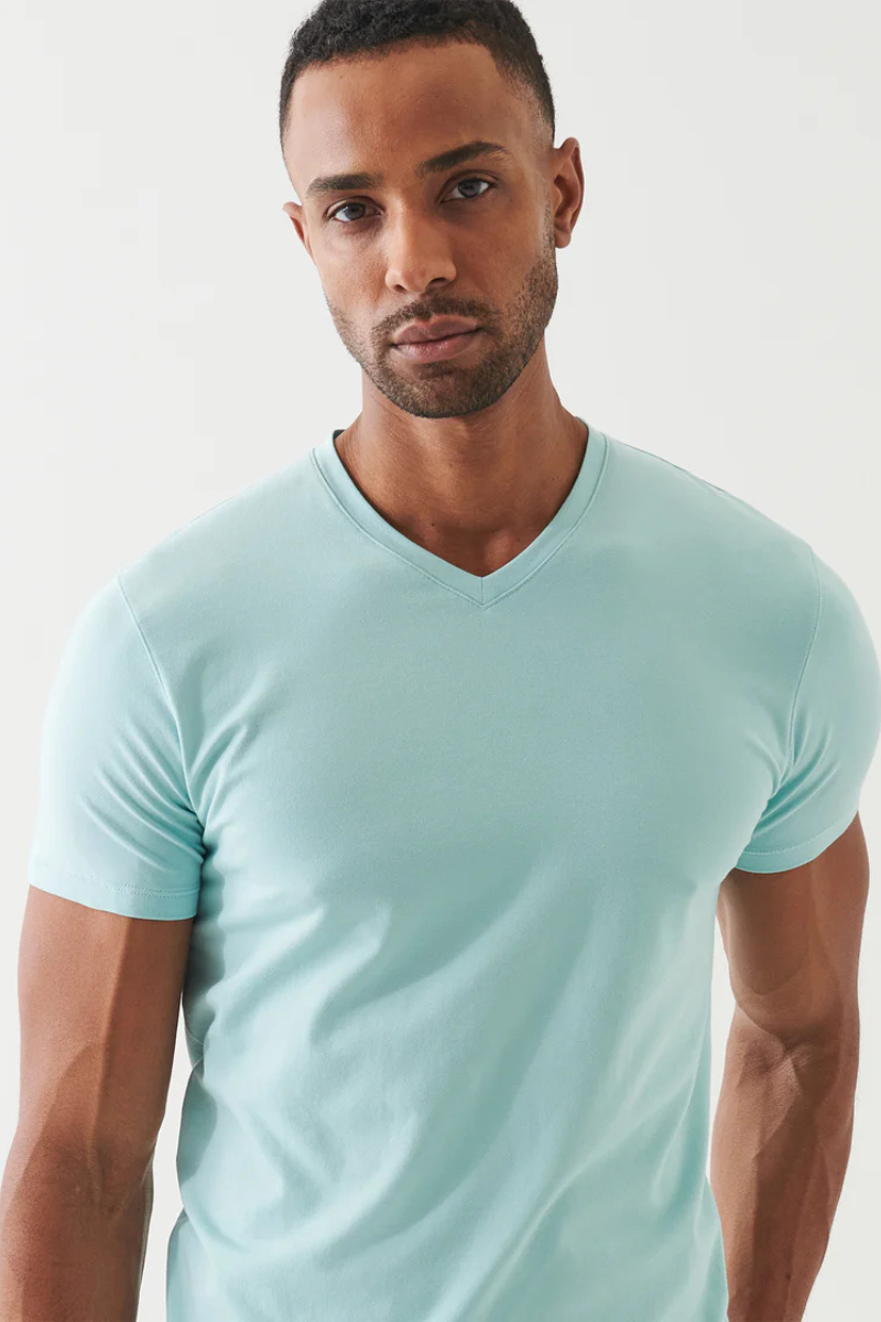 Pima Cotton Stretch V-Neck-Patrick Assaraf-Boyds Philadelphia