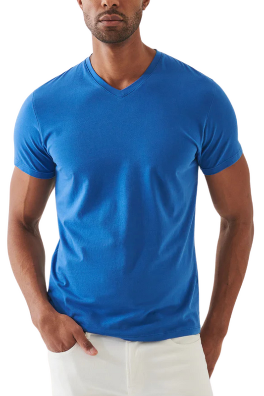 Pima Cotton Stretch V-Neck-Patrick Assaraf-Boyds Philadelphia