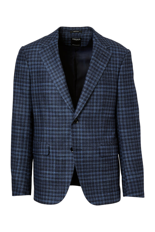 Two Button Plaid Sport Jacket-Zegna-Boyds Philadelphia