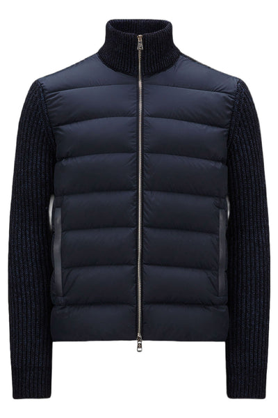 Padded Wool Blend Cardigan-Moncler-Boyds Philadelphia