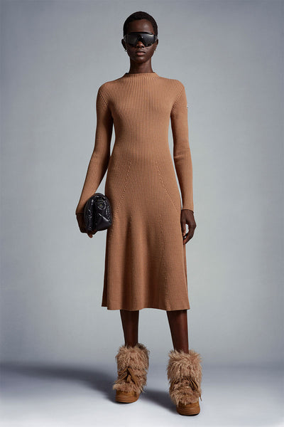 Knit Wool Midi Dress-Moncler-Boyds Philadelphia