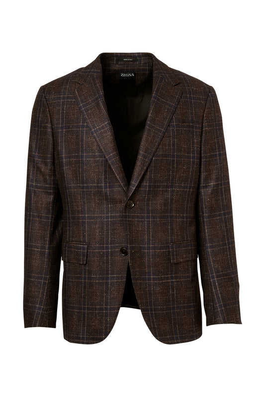 Two Button Plaid Sport Jacket-Zegna-Boyds Philadelphia