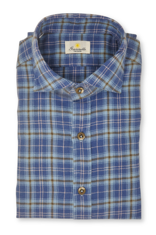 Brushed Check Shirt-Giannetto Portofino-Boyds Philadelphia