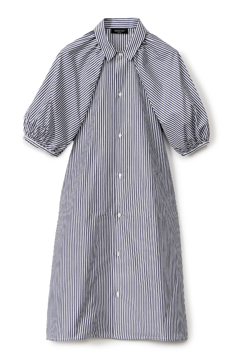 Striped Poplin Shirt Dress-Fabiana Filippi-Boyds Philadelphia