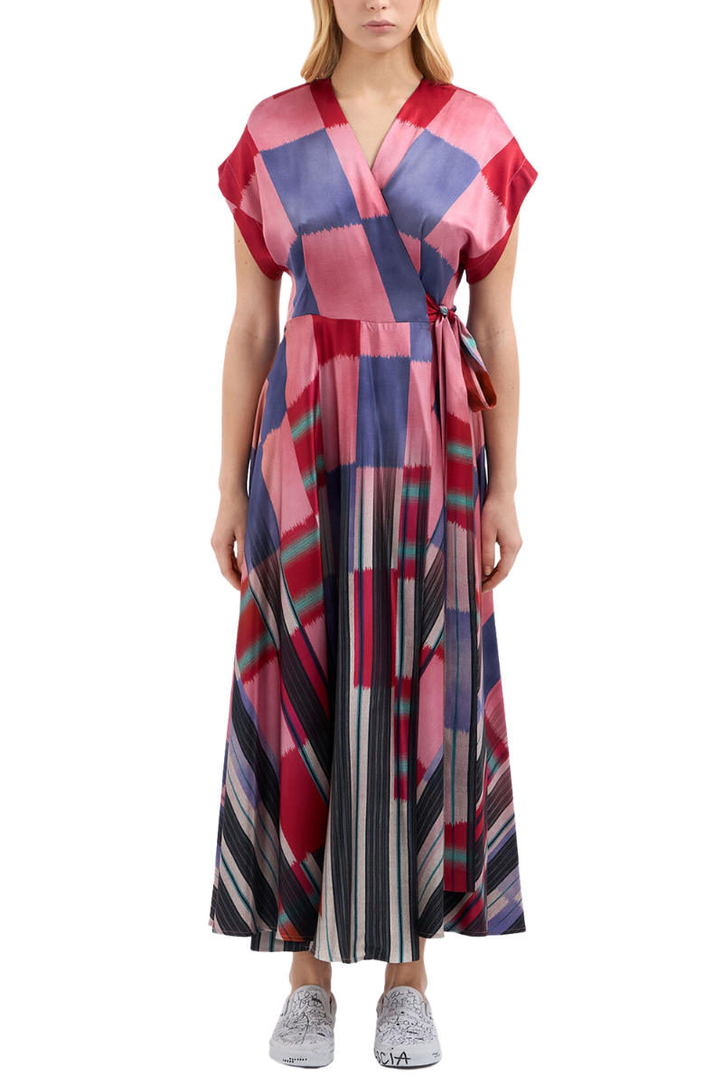 ADANASTR Silk Wrap Dress-Pierre-Louis Mascia-Boyds Philadelphia
