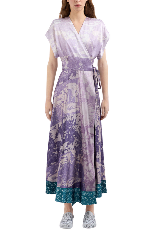 ADANASTR Silk Wrap Dress-Pierre-Louis Mascia-Boyds Philadelphia