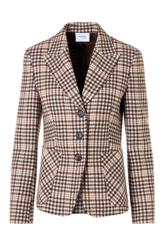 Tweed Check Blazer-Akris Punto-Boyds Philadelphia