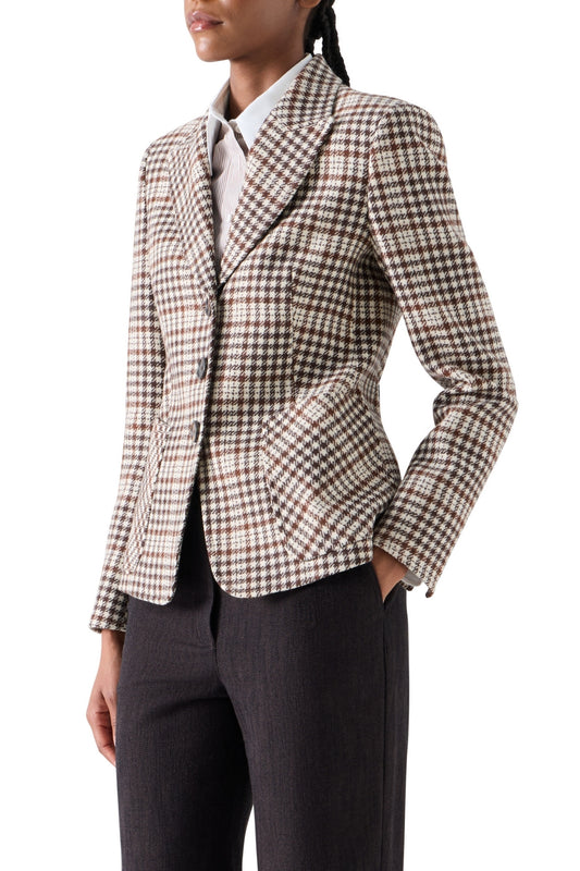 Tweed Check Blazer-Akris Punto-Boyds Philadelphia