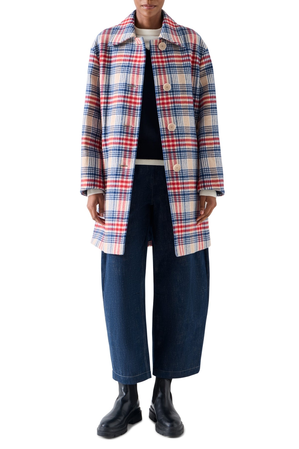 Lumberjack Plaid Overcoat-Akris Punto-Boyds Philadelphia