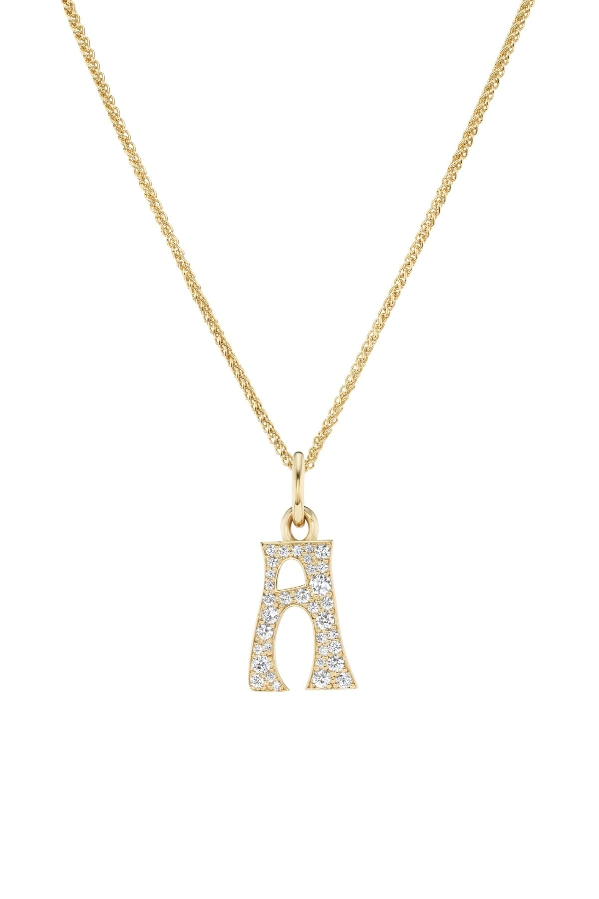 Pave Diamond Letter Charm-Marlo Laz-Boyds Philadelphia