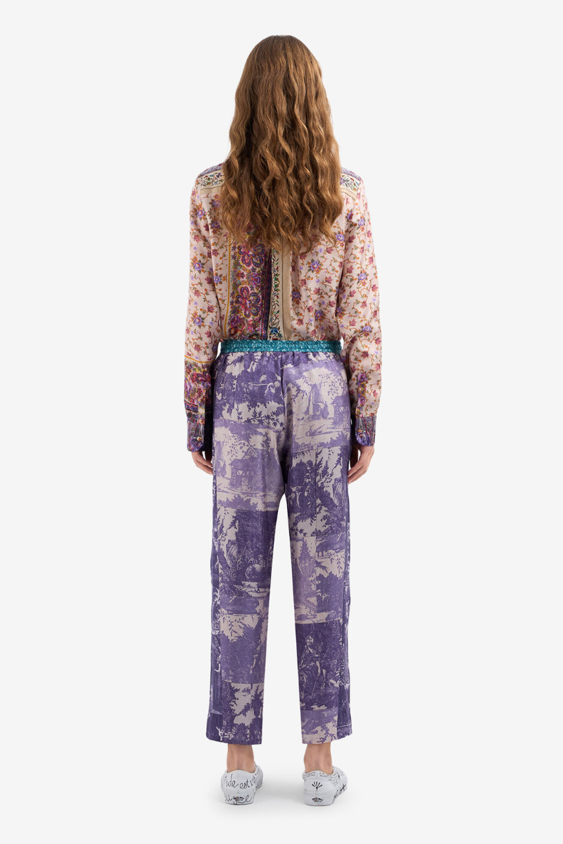 ALOE Printed Silk Pants-Pierre-Louis Mascia-Boyds Philadelphia