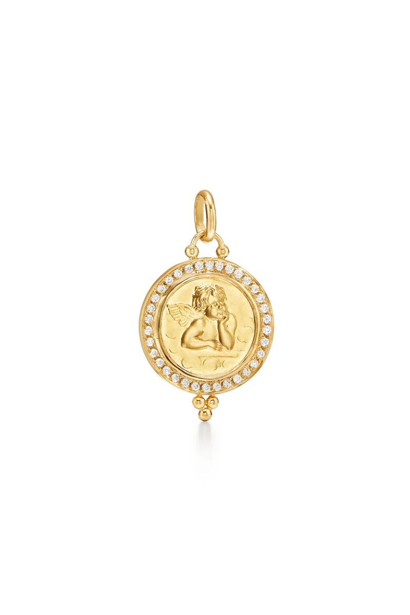 Medium Diamond Pavé Angel Pendant-Temple St. Clair-Boyds Philadelphia