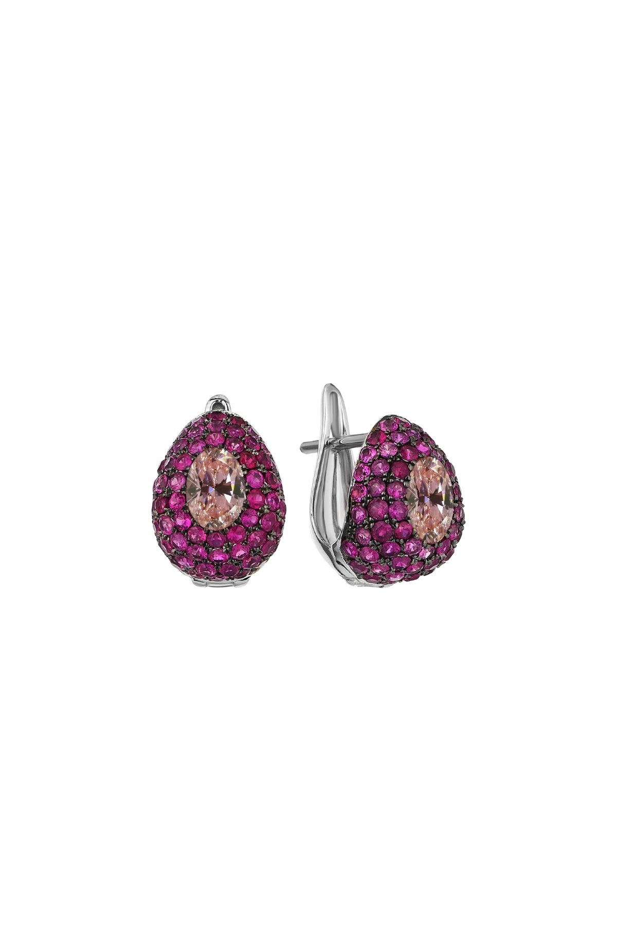 Yellow Gold, Sapphire and Tourmaline Earrings-Aponine-Boyds Philadelphia