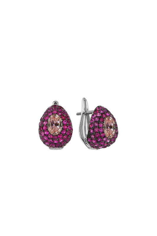 Yellow Gold, Sapphire and Tourmaline Earrings-Aponine-Boyds Philadelphia