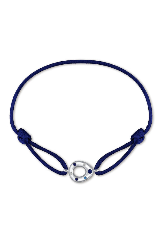 White Gold, Diamond and Sapphire String Bracelet-Aponine-Boyds Philadelphia