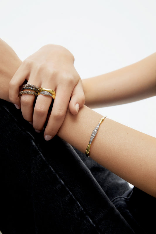 Yellow Gold and Diamond Bracelet-Aponine-Boyds Philadelphia