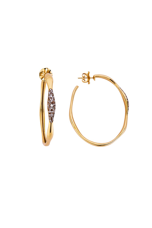 Yellow Gold and Diamond Earrings-Aponine-Boyds Philadelphia