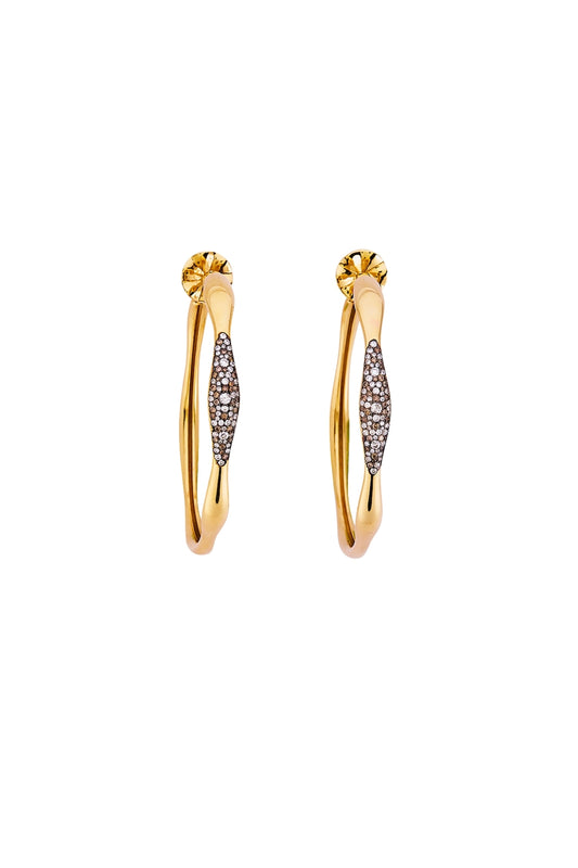 Yellow Gold and Diamond Earrings-Aponine-Boyds Philadelphia