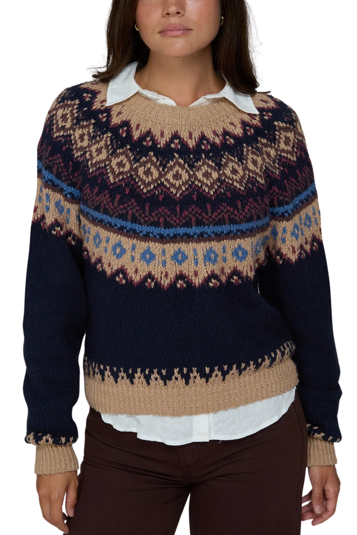 Chunky Fair Isle Crew-Autumn Cashmere-Boyds Philadelphia