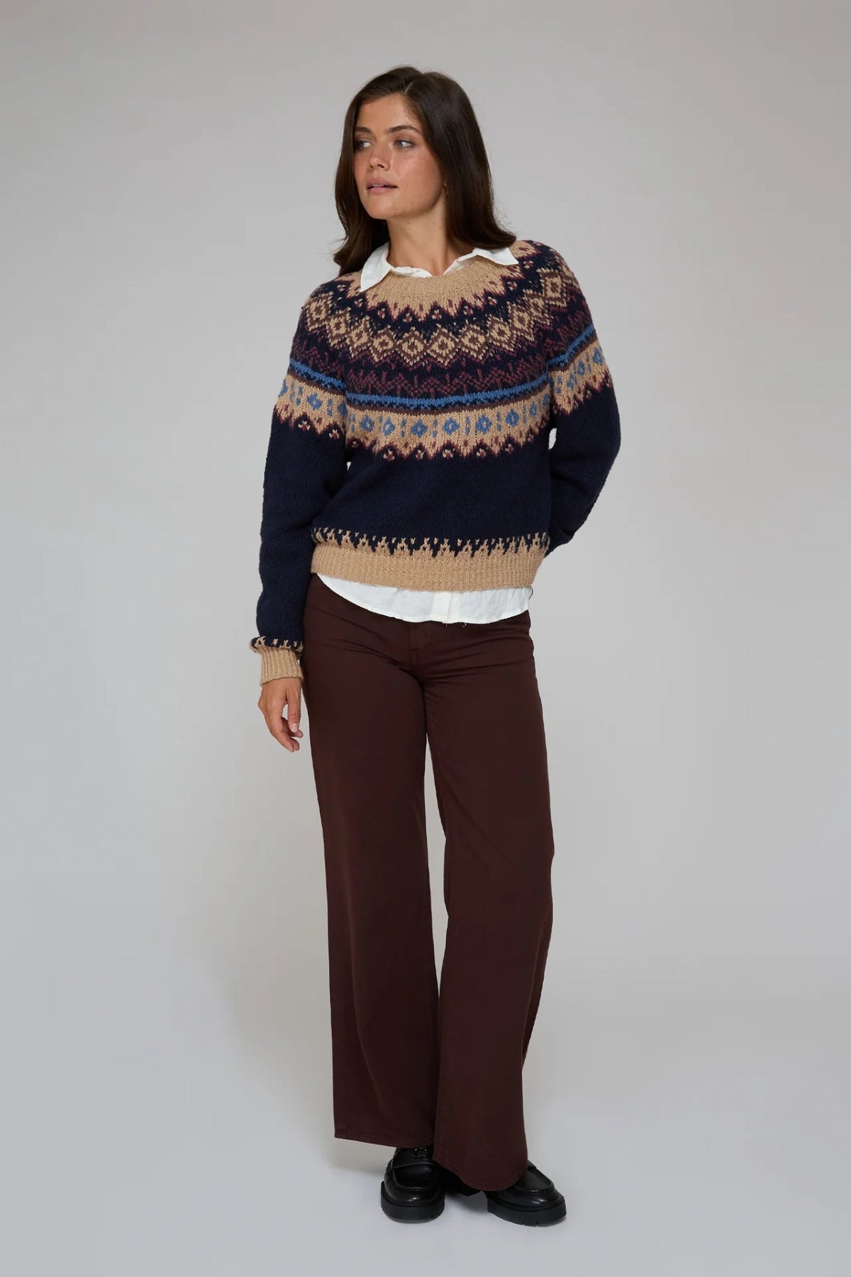 Chunky Fair Isle Crew-Autumn Cashmere-Boyds Philadelphia