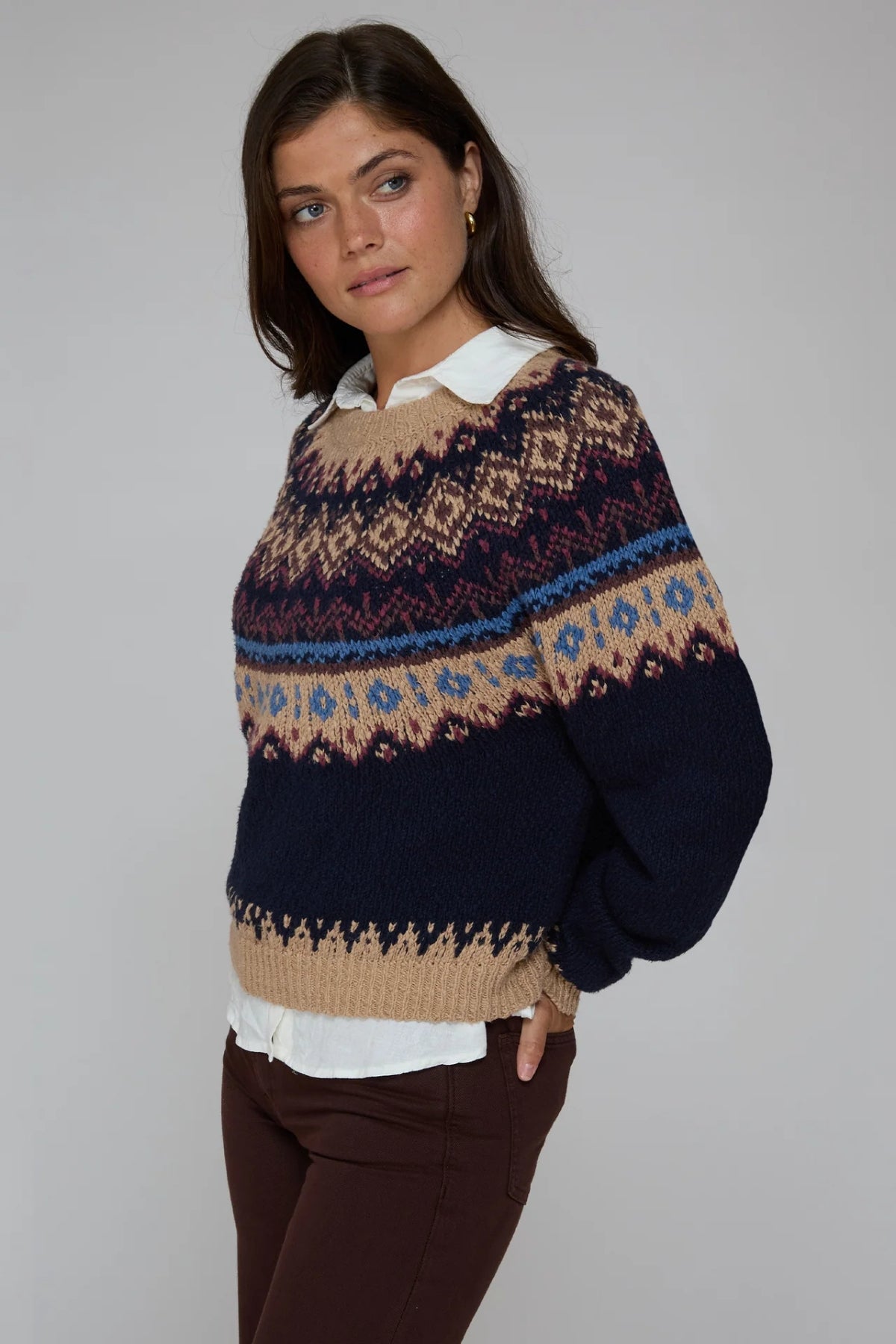 Chunky Fair Isle Crew-Autumn Cashmere-Boyds Philadelphia
