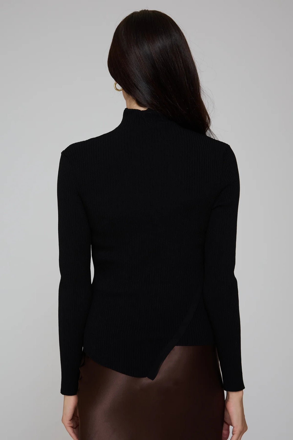 L/S Asymmetrical Button Rib-Autumn Cashmere-Boyds Philadelphia