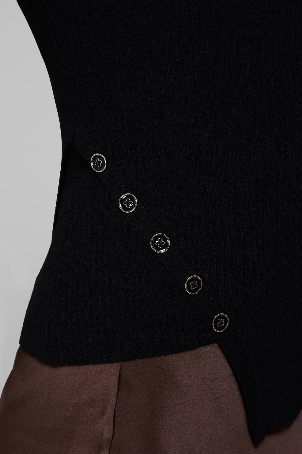 L/S Asymmetrical Button Rib-Autumn Cashmere-Boyds Philadelphia