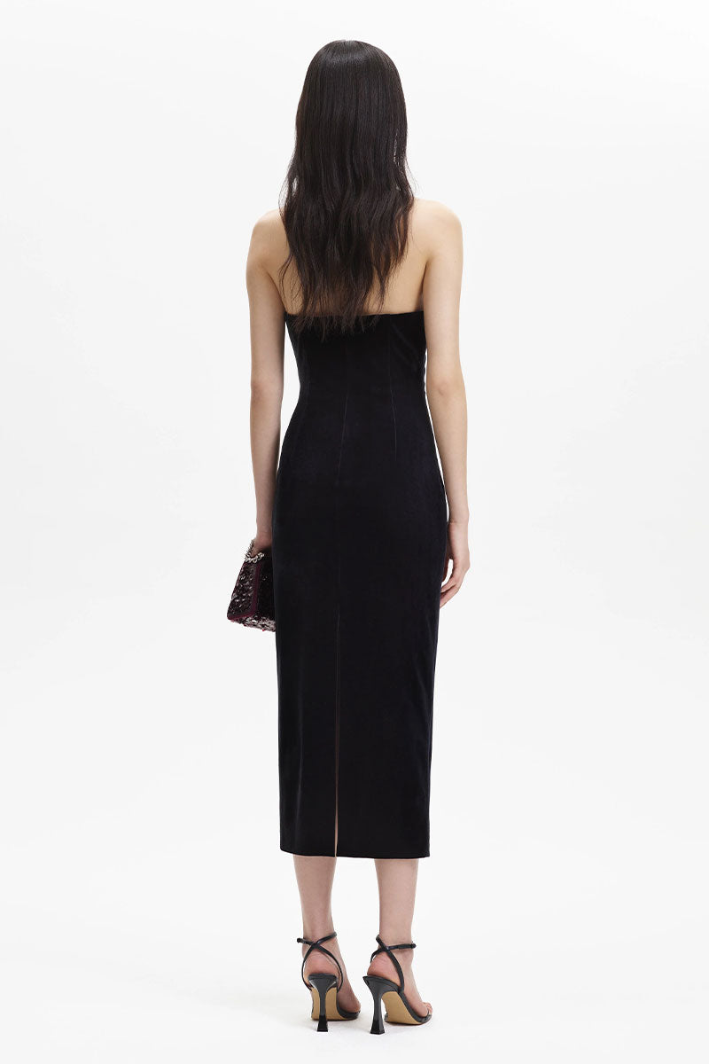 Velvet Strapless Midi Dress-Self-Portrait-Boyds Philadelphia