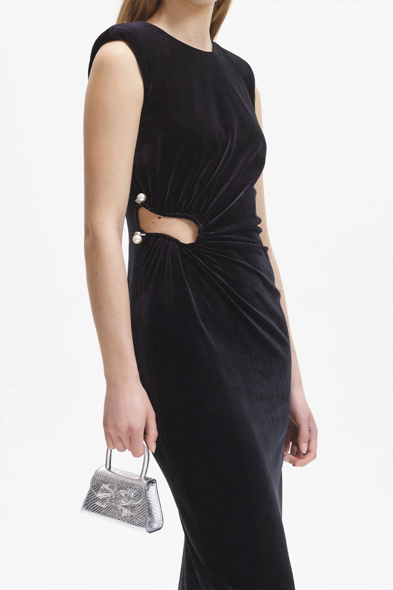 Velvet Cutout Maxi Dress by Self-Portrait