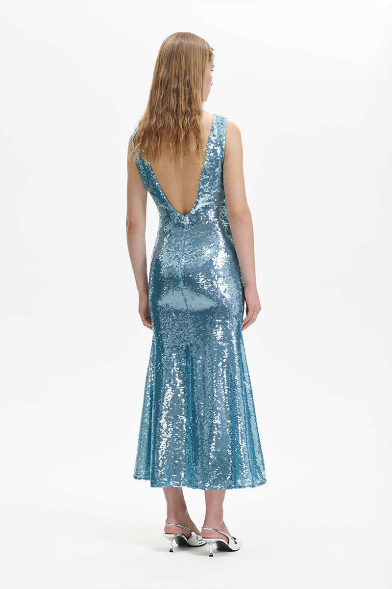 Sequin V Neck Maxi Dress-Self-Portrait-Boyds Philadelphia