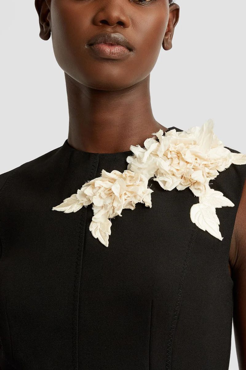 Embellished Pencil Midi Dress-ERDEM-Boyds Philadelphia
