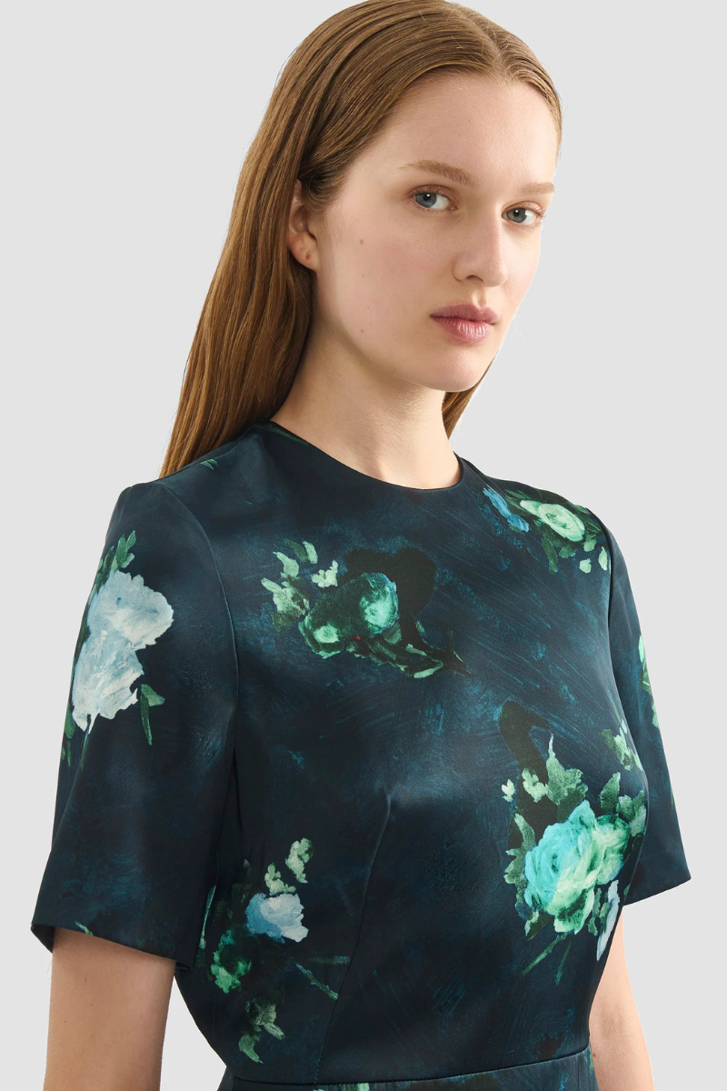 Floral Print Midi Dress-ERDEM-Boyds Philadelphia