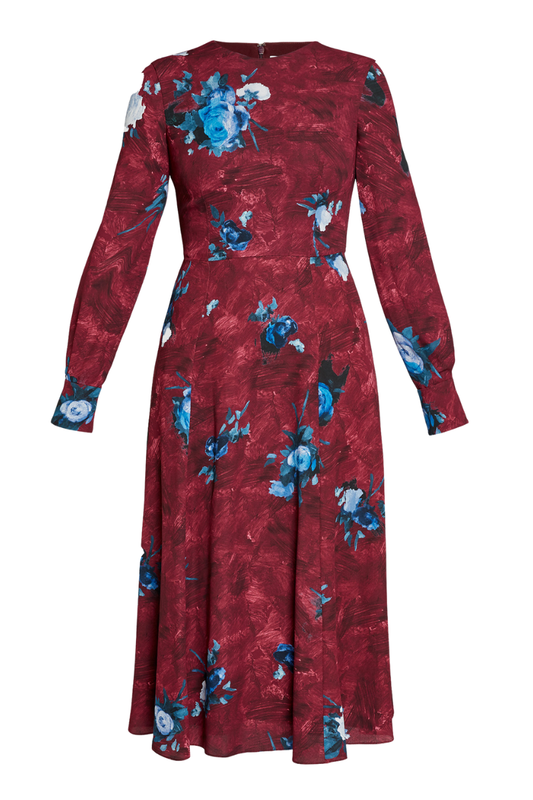 Floral Print Midi Dress-ERDEM-Boyds Philadelphia
